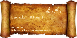 Laukó Albert névjegykártya