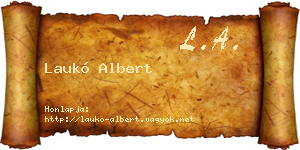 Laukó Albert névjegykártya