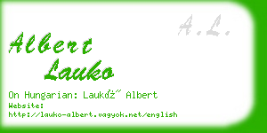 albert lauko business card